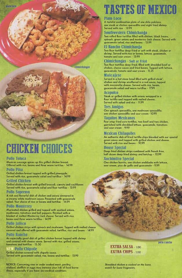 El Rancho - Greenville, MI menu_pic