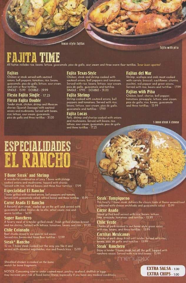 El Rancho - Greenville, MI menu_pic