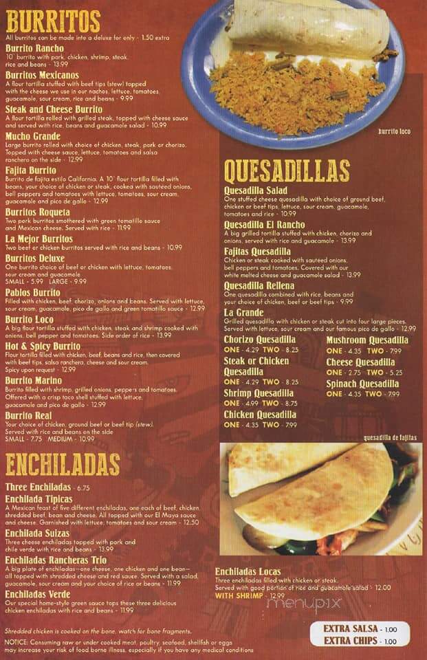 El Rancho - Greenville, MI menu_pic