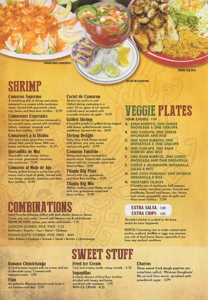 El Rancho - Greenville, MI menu_pic