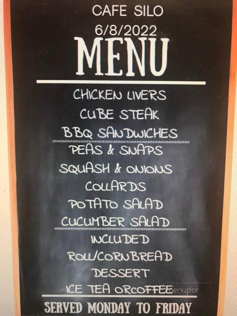Cafe Silo - Lavonia, GA menu_pic