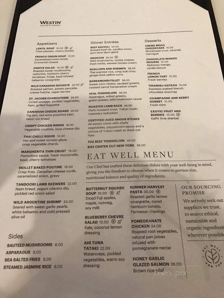 Crosswinds Bar & Grill - Toronto, ON menu_pic