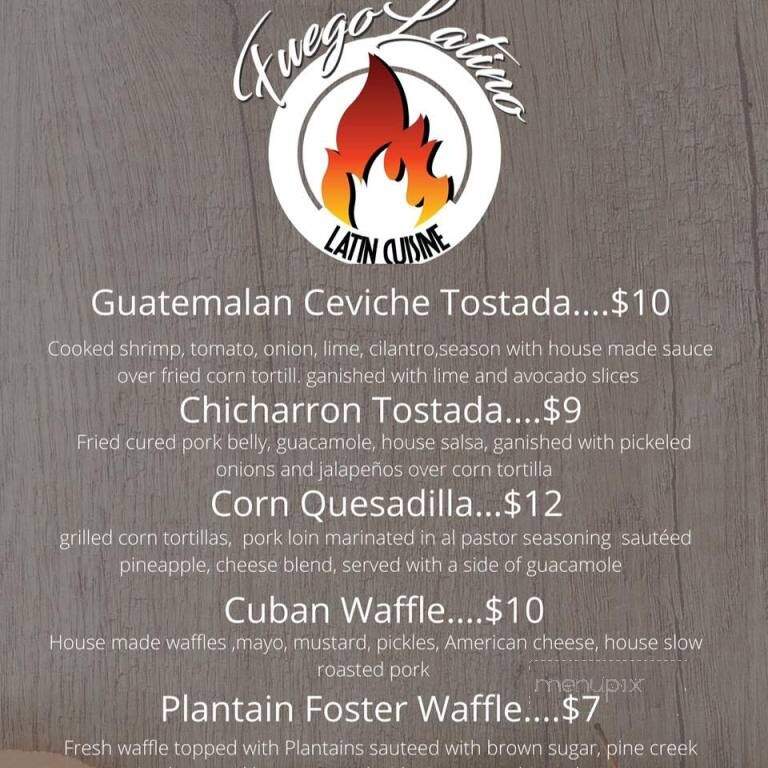 Fuego Latino - Elizabethtown, PA menu_pic