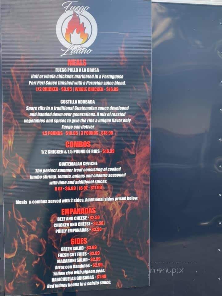 Fuego Latino - Elizabethtown, PA menu_pic