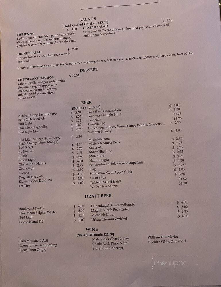 BG's Grub & Pub - Bunker Hill, IL menu_pic