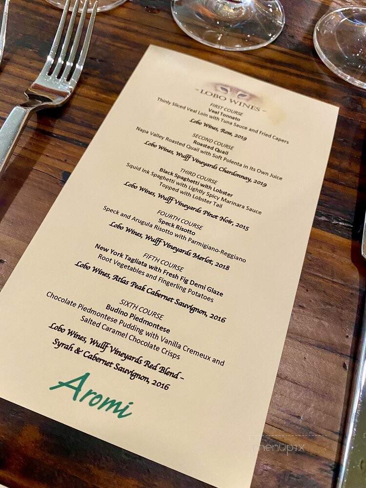 Aromi Italian Restaurant - Las Vegas, NV menu_pic