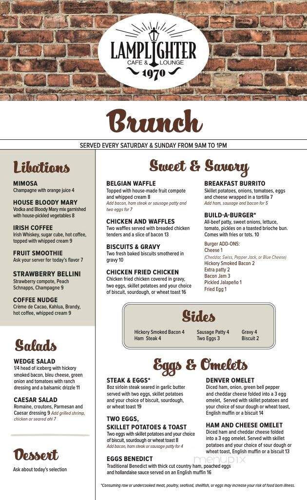 Lamplighter Inn - Oakland, OR menu_pic