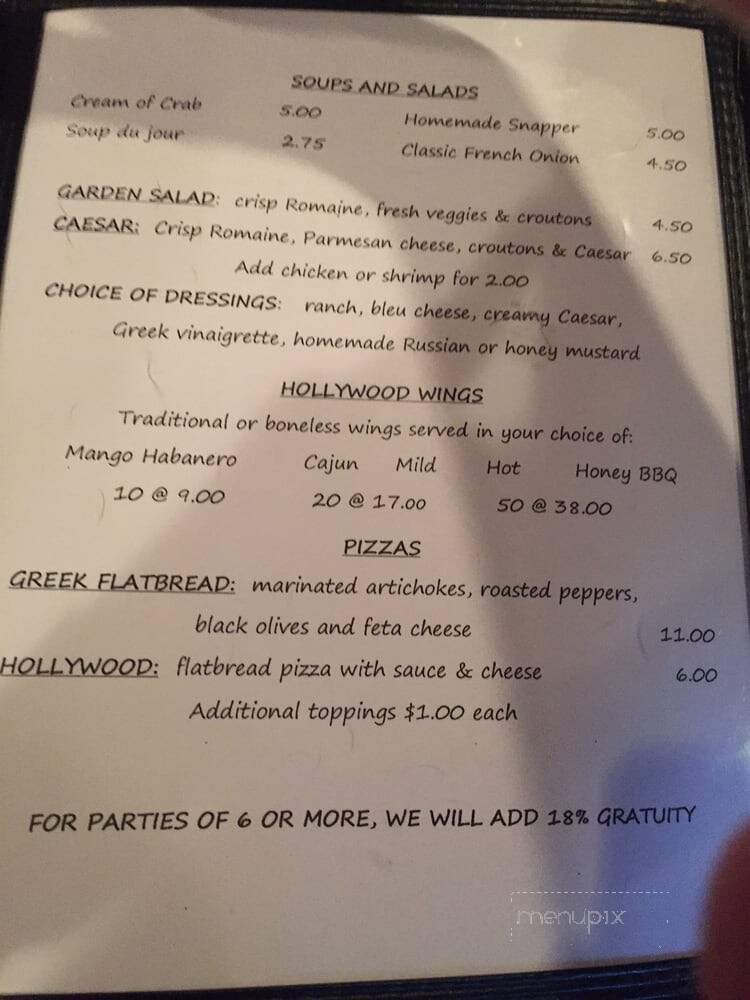 Hollywood Tavern - Jenkintown, PA menu_pic