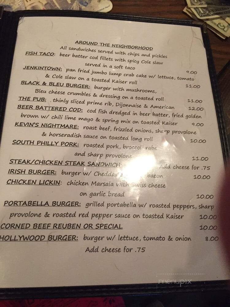 Hollywood Tavern - Jenkintown, PA menu_pic