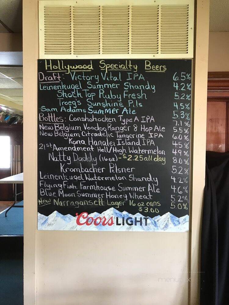 Hollywood Tavern - Jenkintown, PA menu_pic