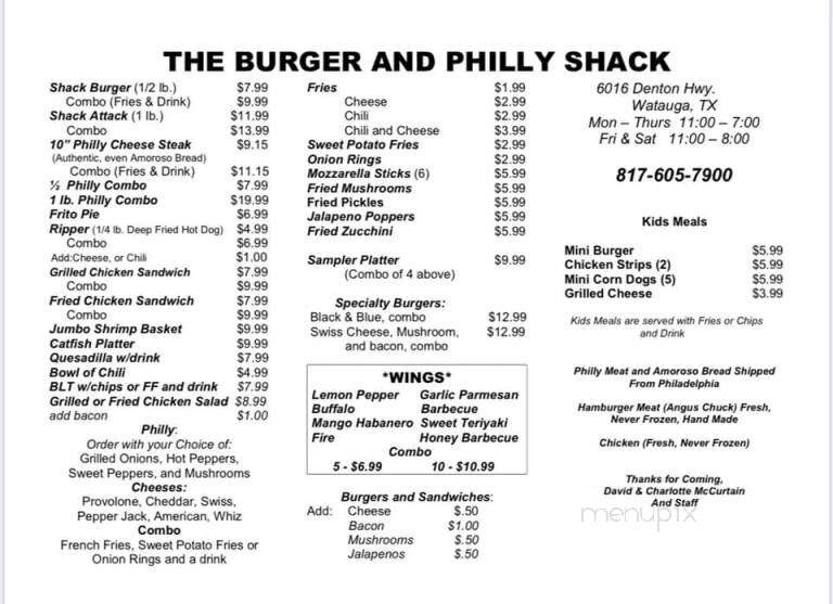 The Burger and Philly Shack - Watauga, TX