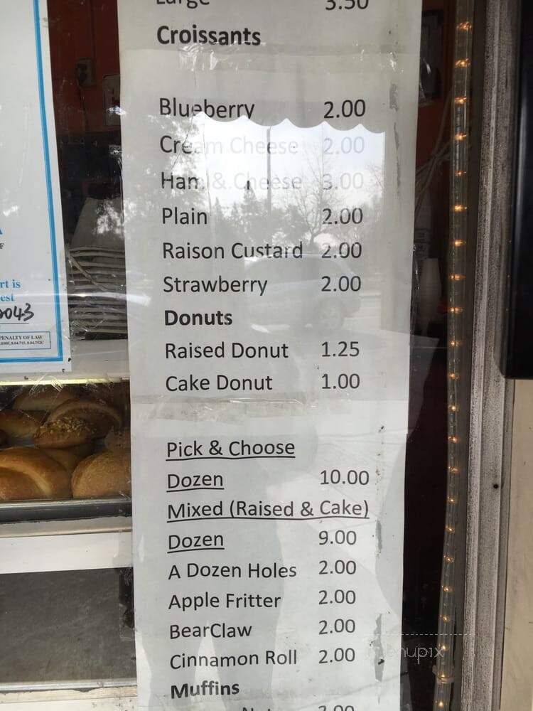 Monarch Donuts - Arcadia, CA menu_pic