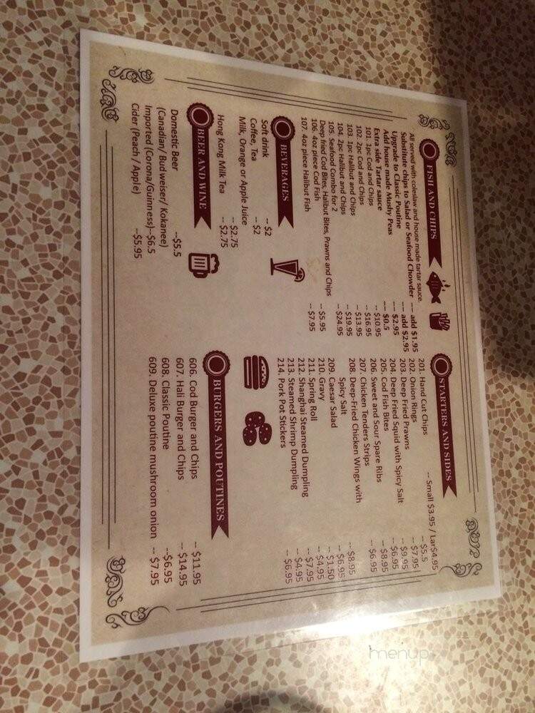 Old Vic Fish & Chips - Victoria, BC menu_pic