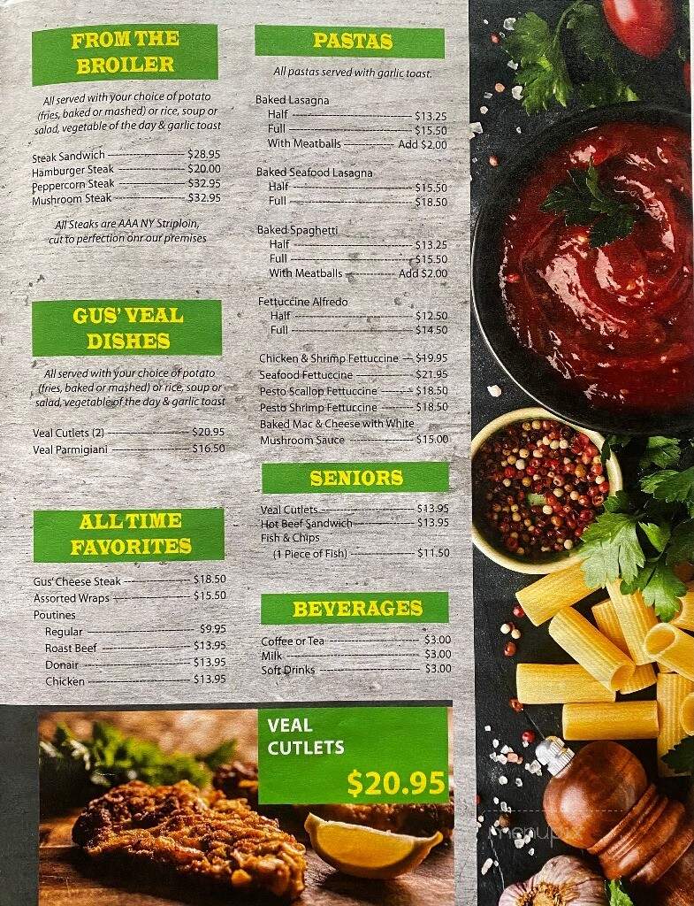 Gus's Steak & Pizza House - Brooks, AB menu_pic