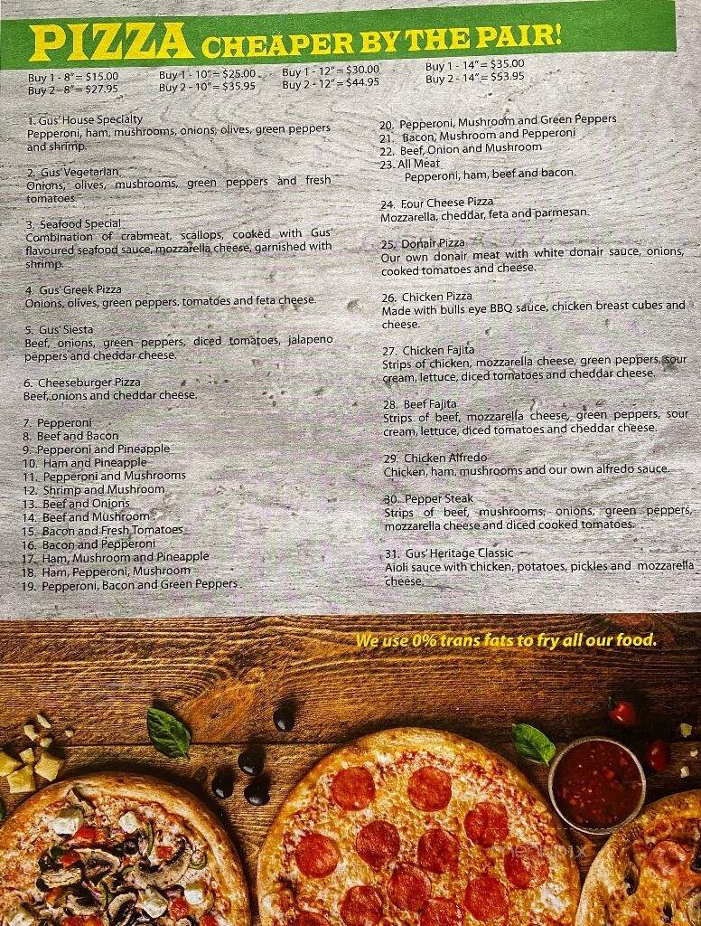 Gus's Steak & Pizza House - Brooks, AB menu_pic