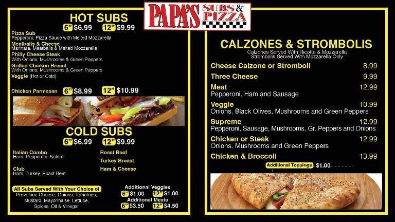 Papa's Subs & Pizza - Four Oaks, NC