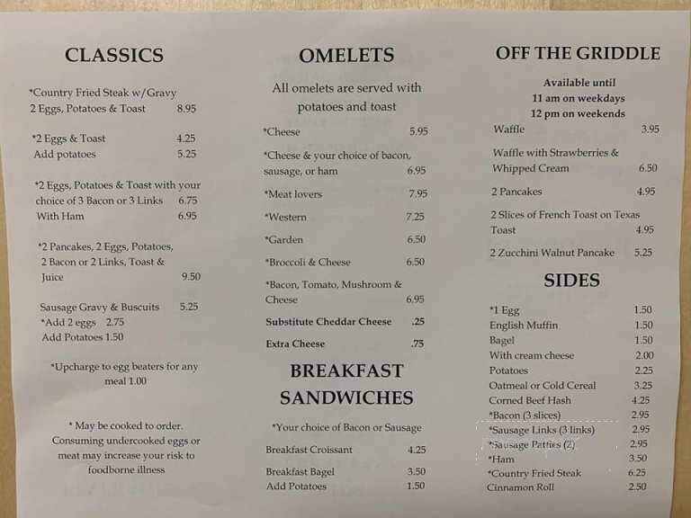 Sheila's Restaurant - Baden, PA menu_pic