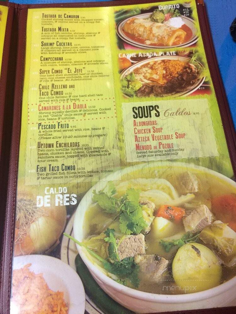 Uptown Mexican Cafe - Whittier, CA menu_pic