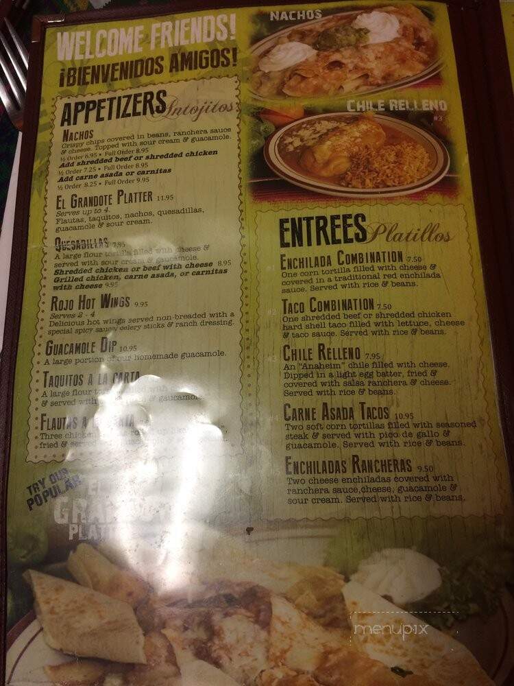 Uptown Mexican Cafe - Whittier, CA menu_pic