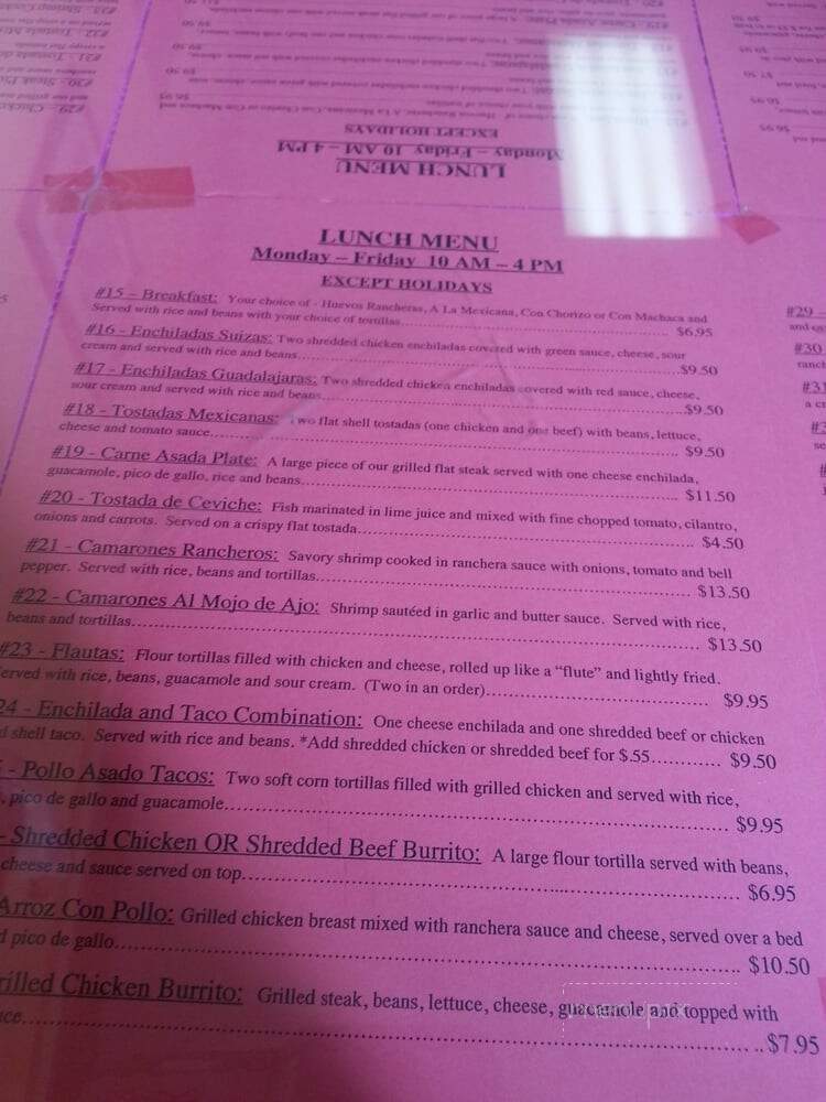 Uptown Mexican Cafe - Whittier, CA menu_pic