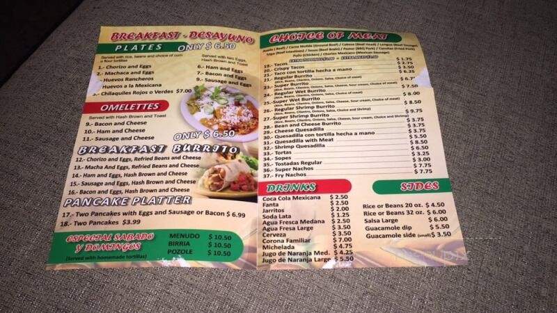 El Grullense Mexican Restaurant - Pacheco, CA menu_pic
