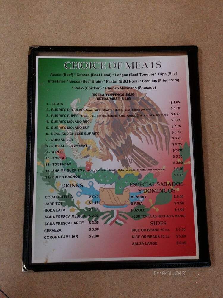 El Grullense Mexican Restaurant - Pacheco, CA menu_pic