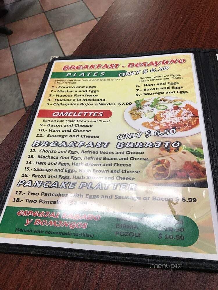 El Grullense Mexican Restaurant - Pacheco, CA menu_pic