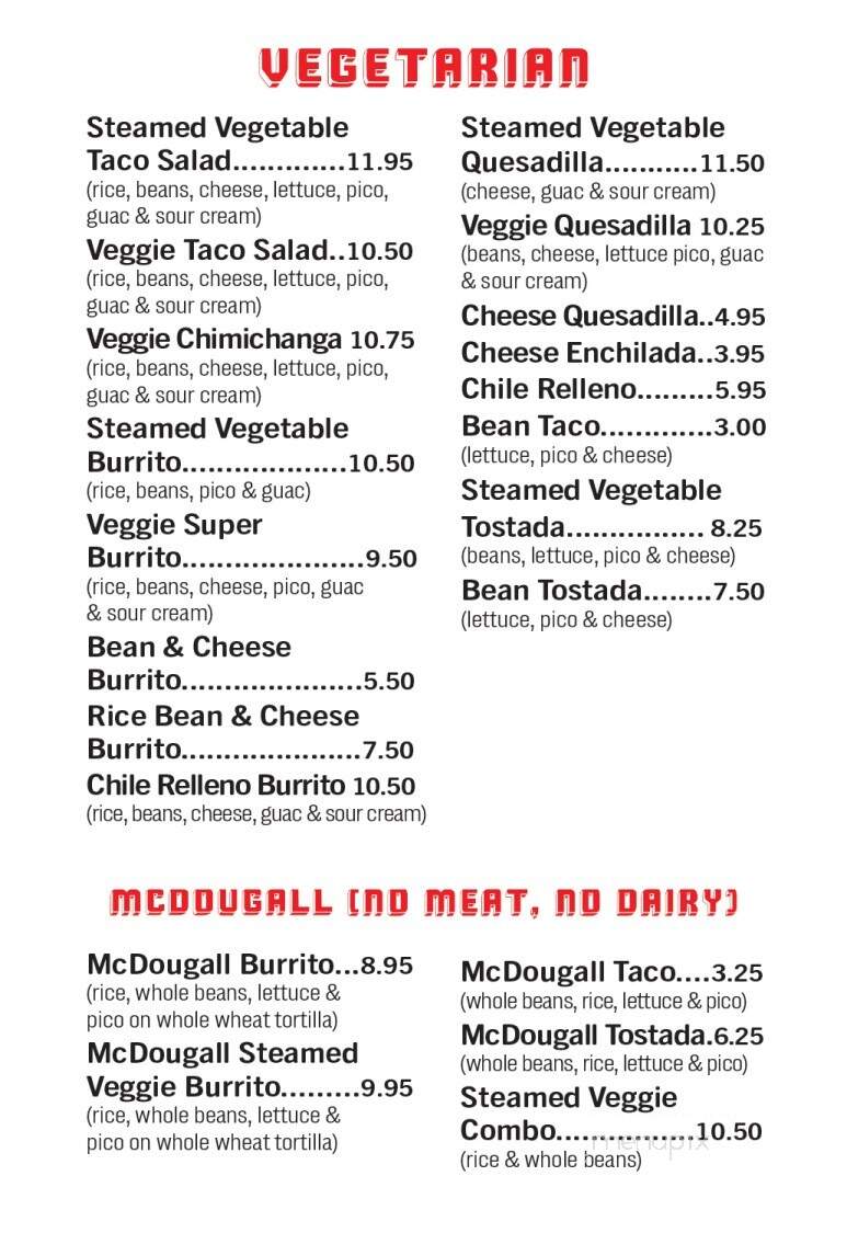 Ochoa's Mexican Restaurant - Sebastopol, CA menu_pic