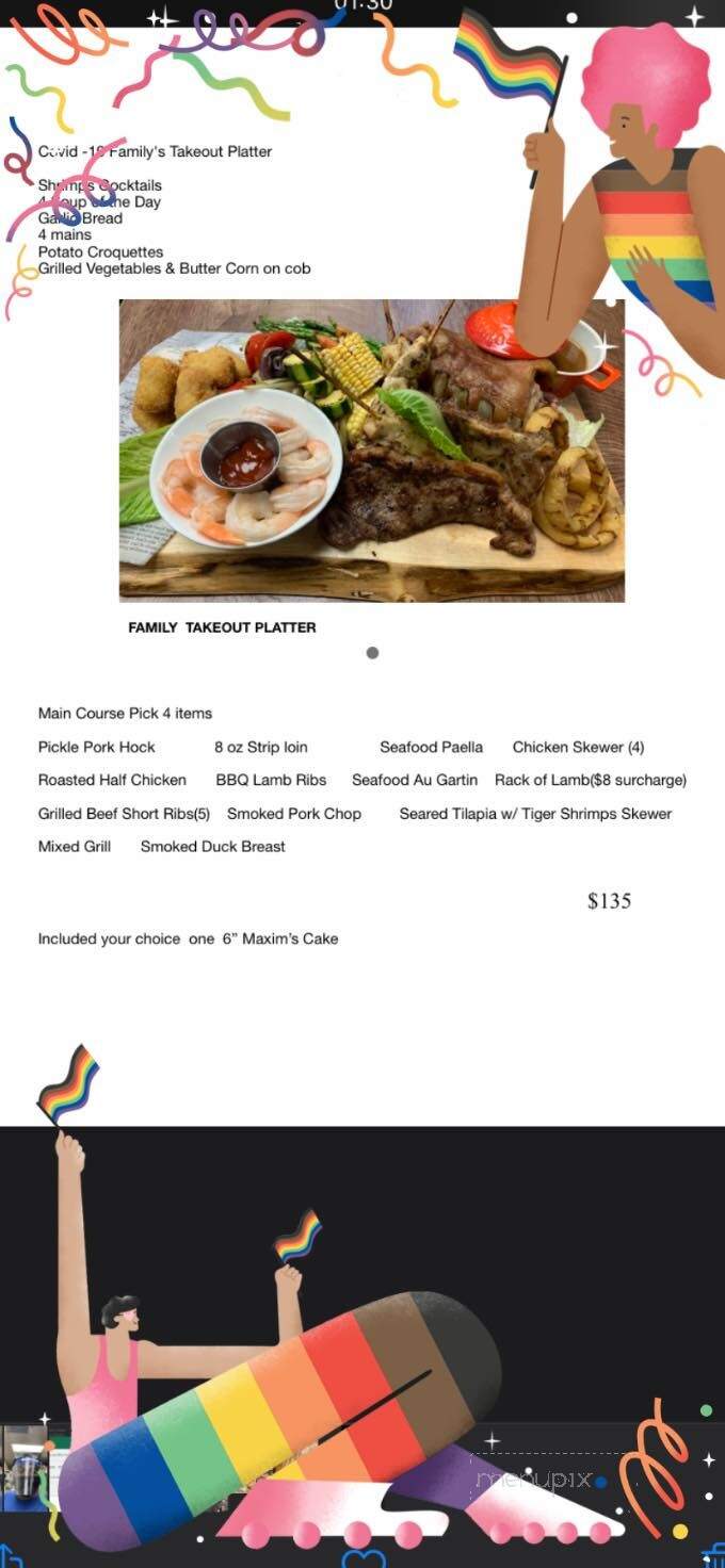Maxim Bakery & Restaurant - Richmond Hill, ON menu_pic