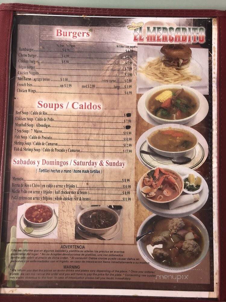 El Mercadito Restaurant - Riverdale, CA menu_pic