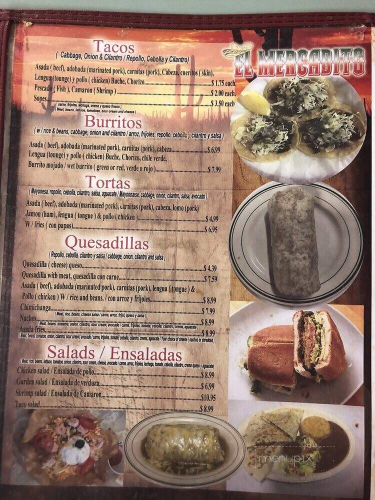 El Mercadito Restaurant - Riverdale, CA menu_pic