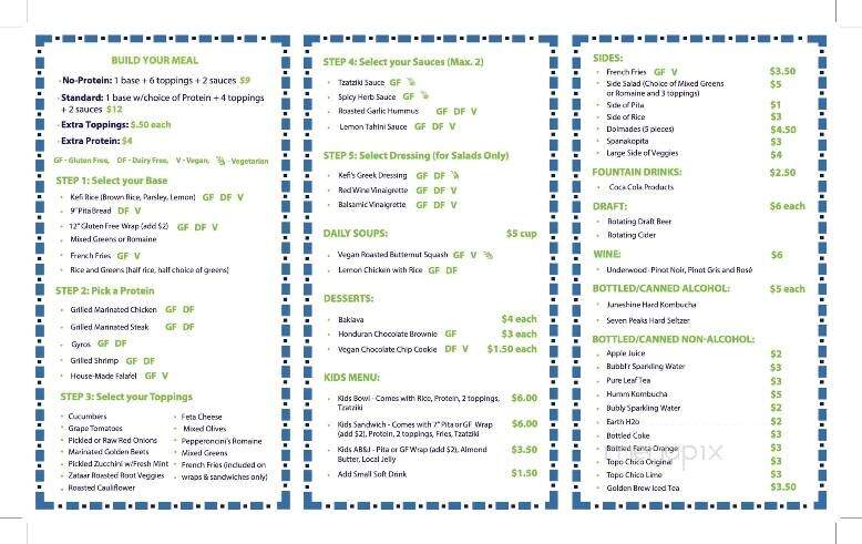 Kefi Fast Fresh Mediterranean - Bend, OR menu_pic