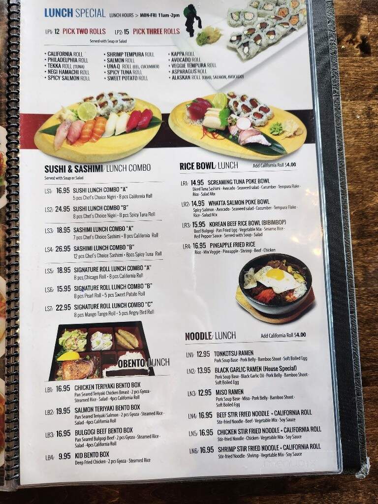 I Luv Sushi - Rockford, IL menu_pic