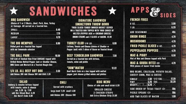 Smoketown BBQ - Overland Park, KS menu_pic