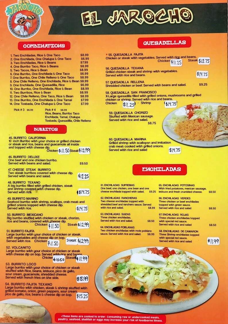 El Jarocho - Statesville, NC menu_pic