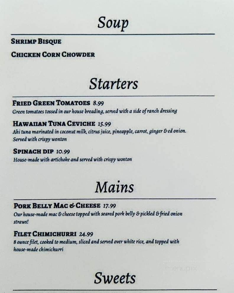 The Porch on the Green - Monticello, FL menu_pic