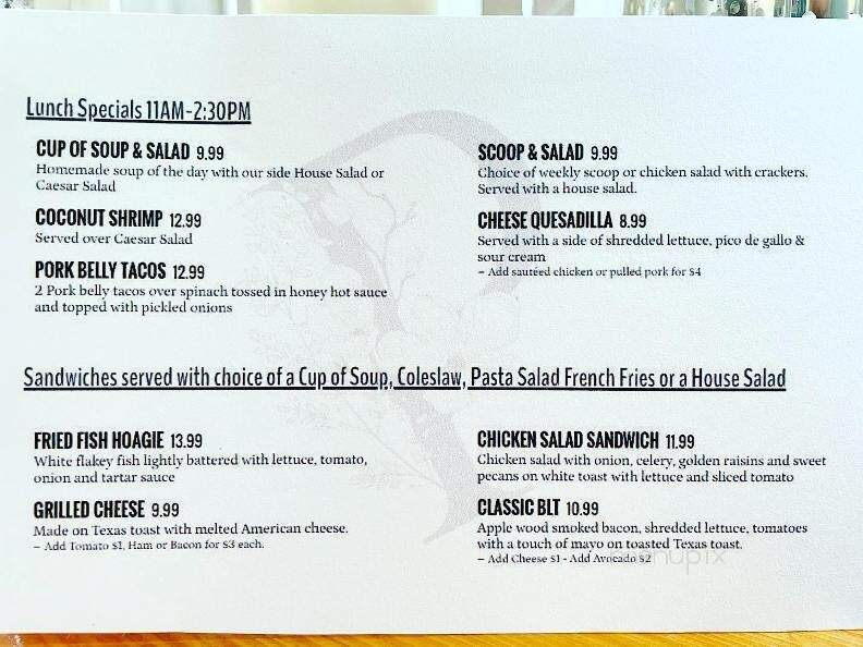 The Porch on the Green - Monticello, FL menu_pic
