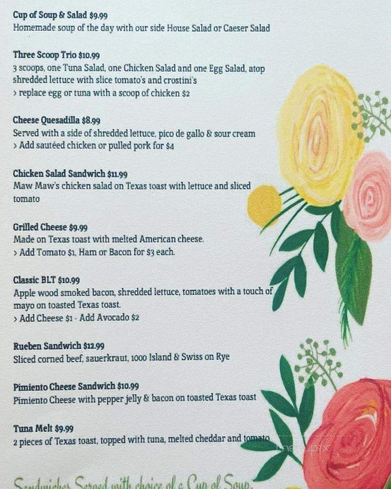 The Porch on the Green - Monticello, FL menu_pic