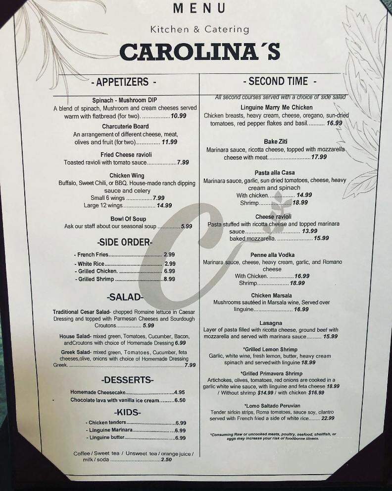 Carolina's Kitchen & Catering - Pinebluff, NC