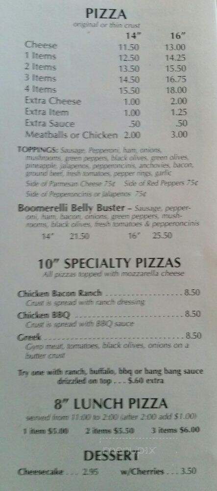 Boomerelli's Pizza - Elkhart, IN