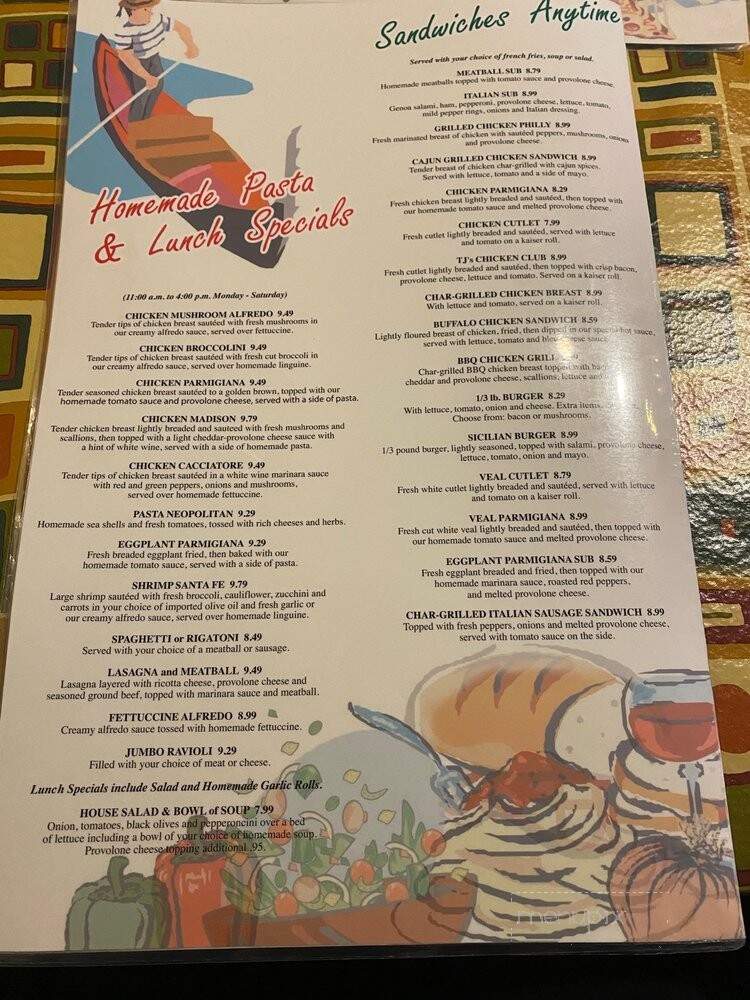 T J's On The Avenue - Mentor, OH menu_pic