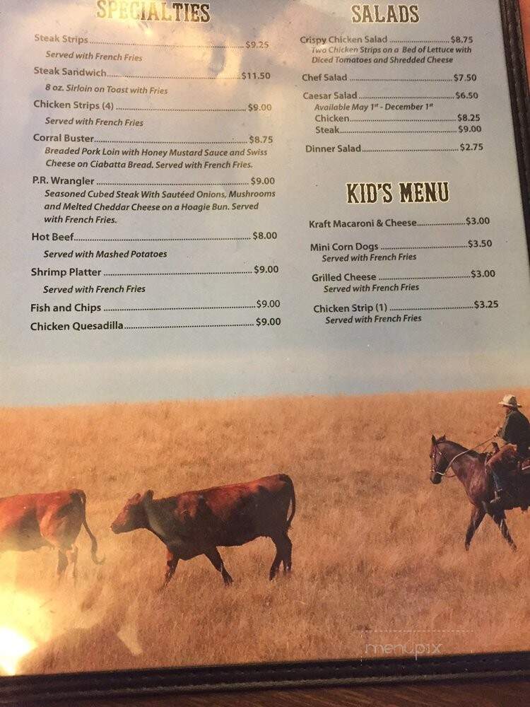 Powder River Stockman's Club - Broadus, MT menu_pic