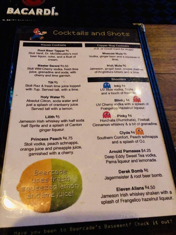 Beercade - Omaha, NE menu_pic