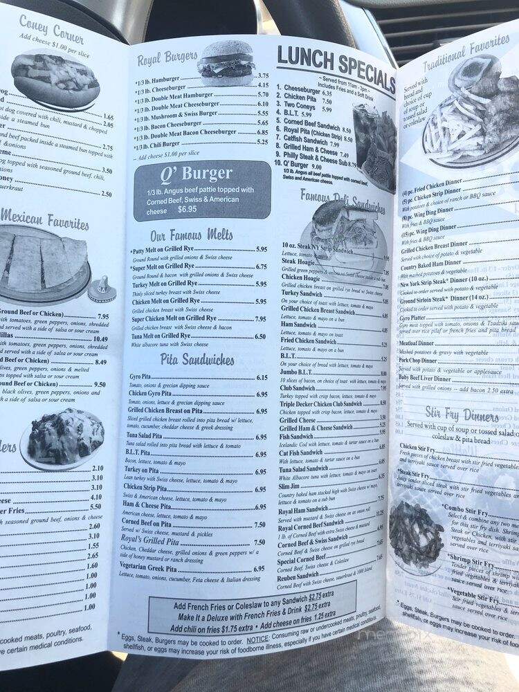 Royal Grill - Detroit, MI menu_pic