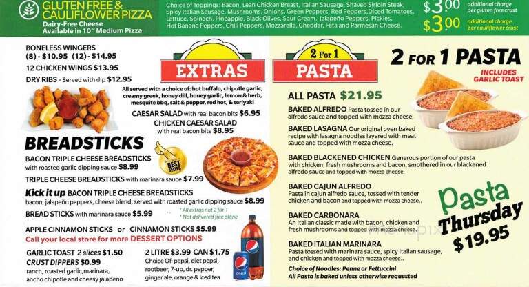 Family Pizza - Swift Current, SK menu_pic