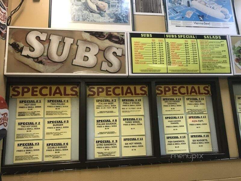 Carl's Red Hots - Chicago, IL menu_pic