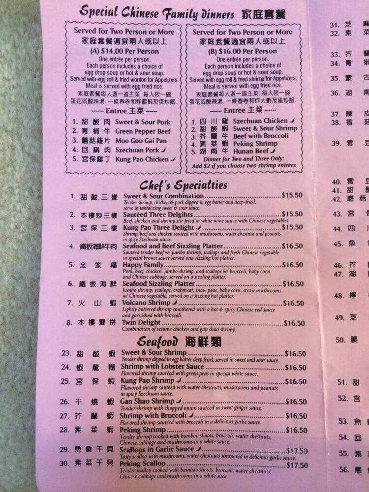 Chinatown Restaurant - West Yellowstone, MT menu_pic