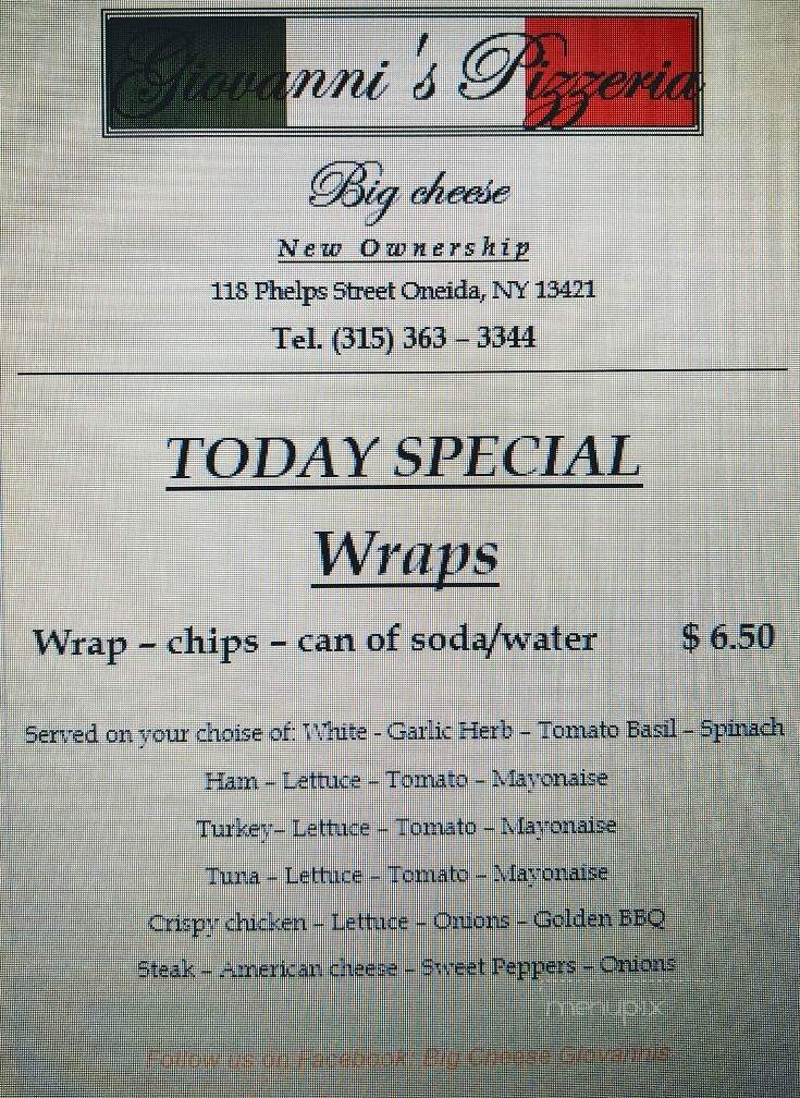 Big Cheese - Oneida, NY menu_pic