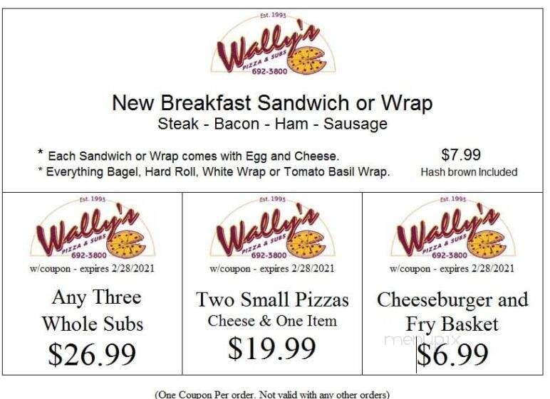 Wally's Pizza & Sub - North Tonawanda, NY menu_pic