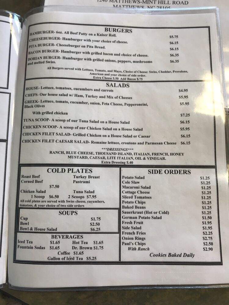 Dorian's Deli & Grill - Matthews, NC